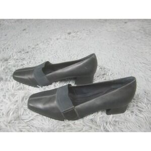 Liz Baker Shoes Womens 8M Black Gray Slip On Casual Closed Toe Leather Upper